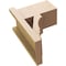 Ekena Millwork 7 1/2-in W x 12-in D x 16-in H Balboa Block Rough Cedar Woodgrain TimberThane Outlooker, Primed Tan OUTUR075X12X16BOA44RCPR - alternate 3